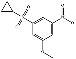 Benzene, 1-(cyclopropylsulfonyl)-3-methoxy-5-nitro- Struktur