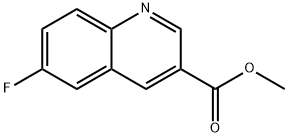3-Quinolinecarboxylic acid, 6-fluoro-, methyl ester Struktur