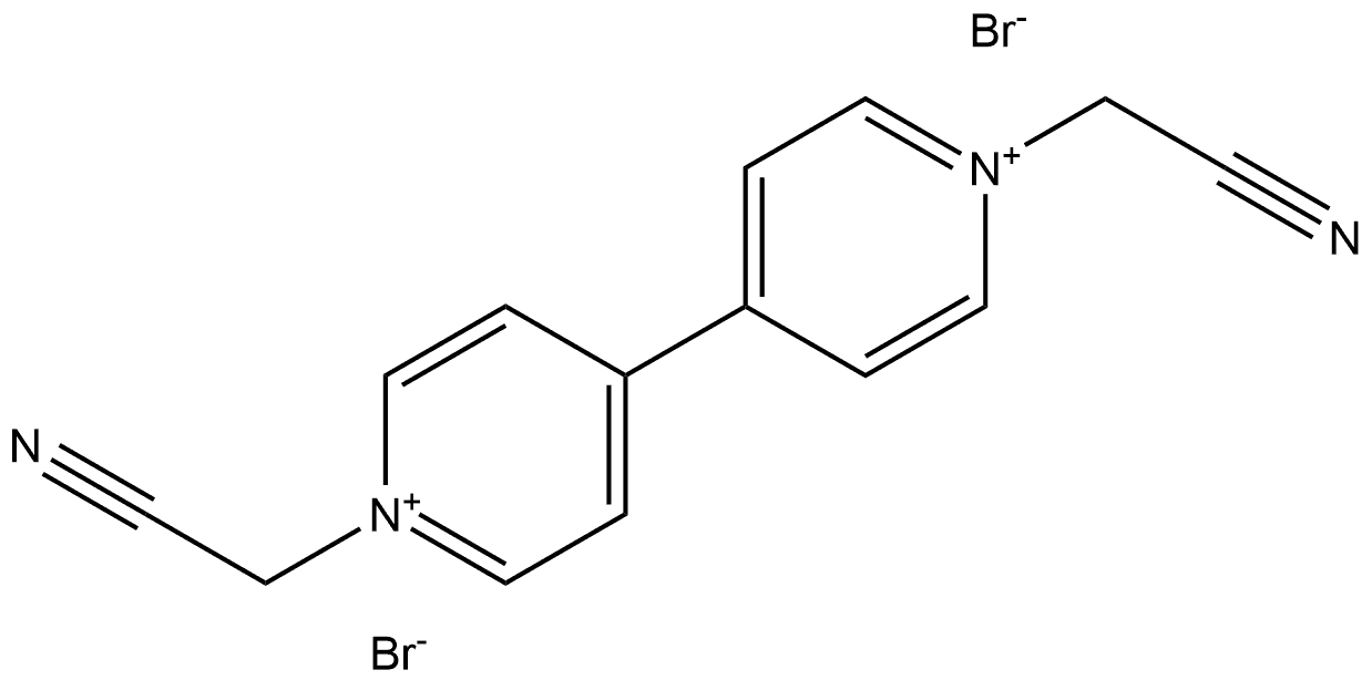 4,4′-Bipyridinium, 1,1′-bis(cyanomethyl)-, bromide (1:2) Structure