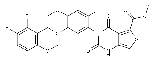 Thieno[3,4-d]pyrimidine-5-carboxylic acid, 3-[5-[(2,3-difluoro-6-methoxyphenyl)methoxy]-2-fluoro-4-methoxyphenyl]-1,2,3,4-tetrahydro-2,4-dioxo-, methyl ester|