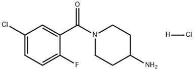 (4- 氨基- 1- 哌啶基) (5- 氯- 2- 氟苯基) -甲酮盐酸盐,1583080-82-3,结构式