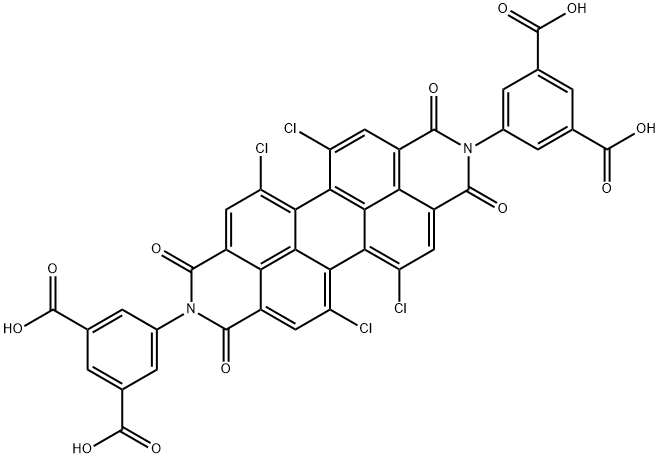 1,6,7,12-四氯苝二-间苯二甲酸酰胺 结构式