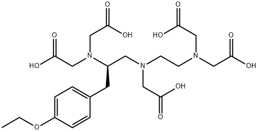 Glycine, N-[(2R)-2-[bis(carboxymethyl)amino]-3-(4-ethoxyphenyl)propyl]-N-[2-[bis(carboxymethyl)amino]ethyl]- (9CI) Struktur