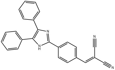 2-(4-(4,5-diphenyl-1H-imidazol-2-yl)benzylidene)malononitrile 结构式