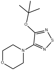 Morpholine, 4-[4-(1,1-dimethylethoxy)-1,2,5-thiadiazol-3-yl]- Structure