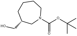 (3R)-3-(羟甲基)氮杂环庚烷-1-羧酸叔丁酯,1587637-72-6,结构式