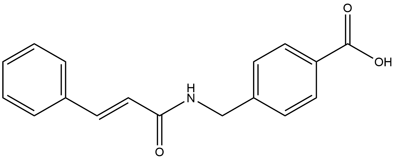 4-(肉桂酰胺甲基)苯甲酸 结构式