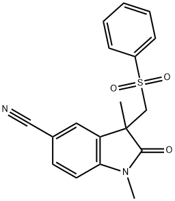 1588429-82-6 1,3-二甲基-2-氧代-3-((苯磺酰基)甲基)吲哚啉-5-腈