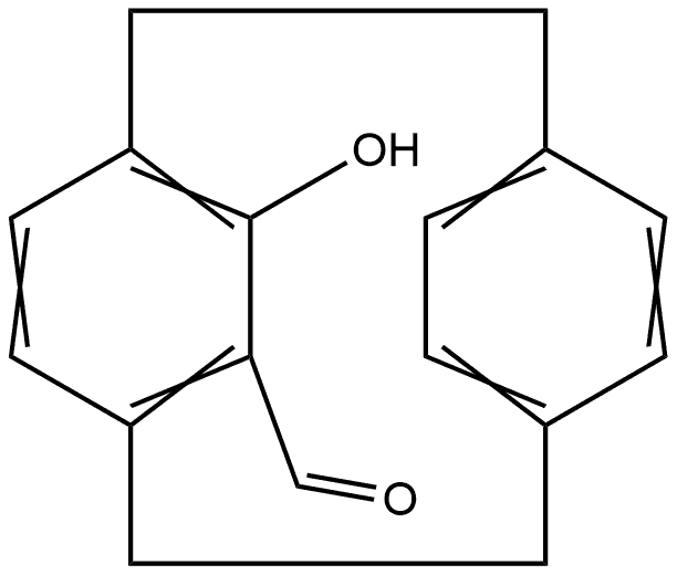 Tricyclo[8.2.2.24,7]hexadeca-4,6,10,12,13,15-hexaene-5-carboxaldehyde, 6-hydroxy-, (1R)- Structure