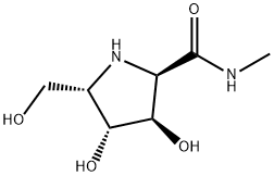 (2R,3R,4R,5S)-3,4-Dihydroxy-5-(hydroxymethyl)-N-methyl-2-pyrrolidine carboxamide Structure