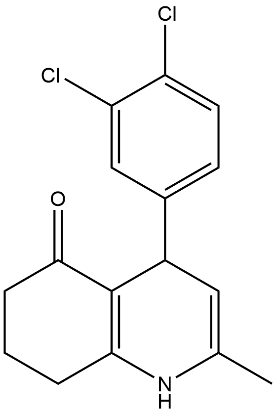 4-(3,4-二氯苯基)-4,6,7,8-四氢-2-甲基-5(1H)-喹啉酮, 159208-15-8, 结构式