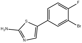 5-(3-bromo-4-fluorophenyl)thiazol-2-amine Struktur