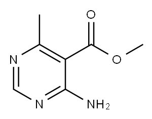 4-氨基-6-甲基嘧啶-5-羧酸甲酯 结构式