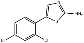 5-(4-Bromo-2-chlorophenyl)thiazol-2-amine 结构式