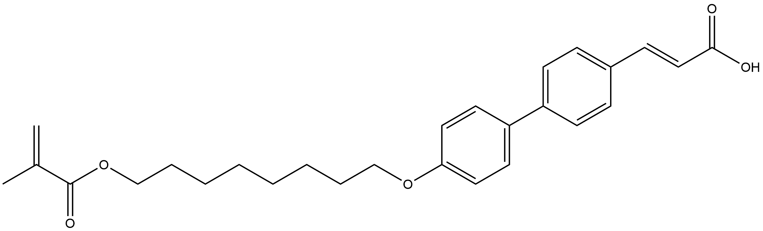 (E)-3-(4'-((8-(methacryloyloxy)octyl)oxy)-[1,1'-biphenyl]-4-yl)acrylic acid Struktur