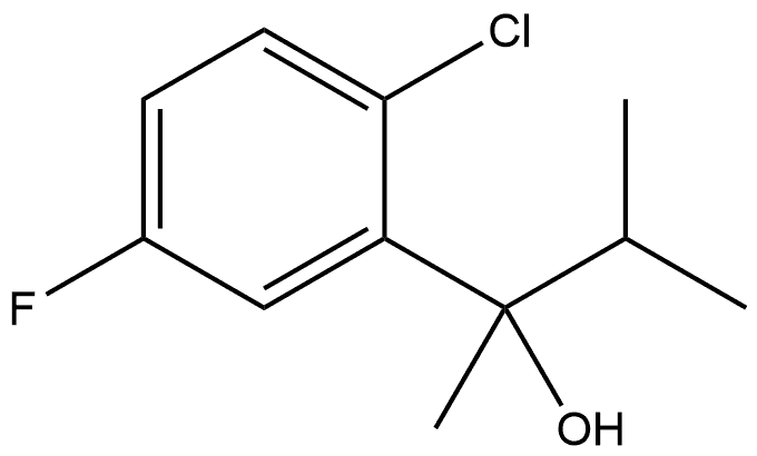 2-Chloro-5-fluoro-α-methyl-α-(1-methylethyl)benzenemethanol 结构式