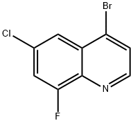 4-bromo-6-chloro-8-fluoroquinoline 结构式