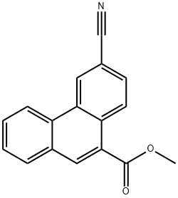 9-Phenanthrenecarboxylic acid, 6-cyano-, methyl ester Structure