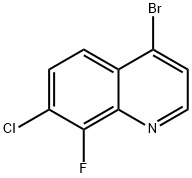 4-bromo-7-chloro-8-fluoroquinoline,1595035-04-3,结构式