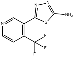 2-氨基-5-[4-(三氟甲基)-3-吡啶基]-1,3,4-噻二唑 结构式