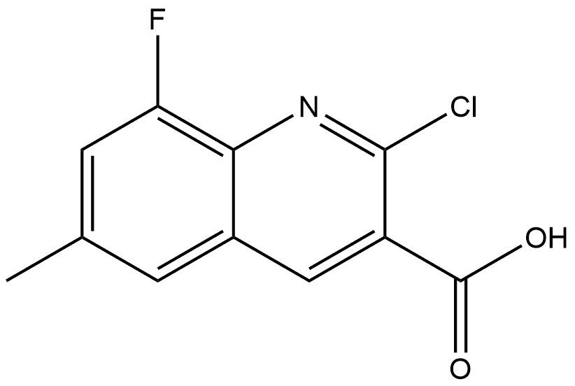 2-chloro-8-fluoro-6-methyl-quinoline-3-carboxylic acid Structure