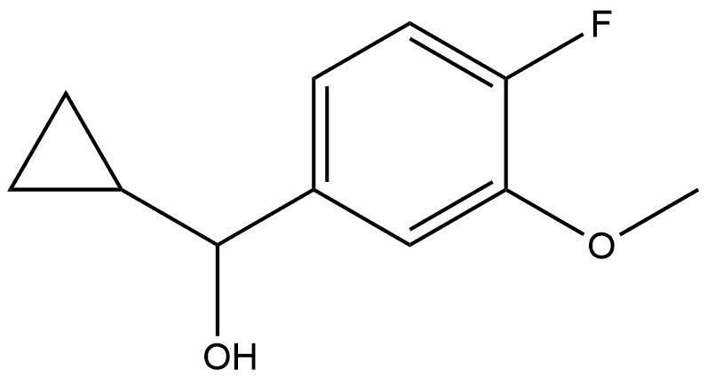 α-Cyclopropyl-4-fluoro-3-methoxybenzenemethanol Structure