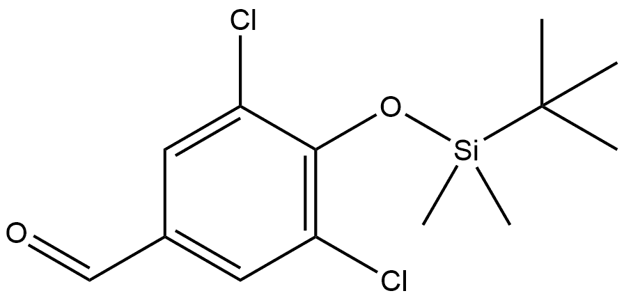 3,5-Dichloro-4-[[(1,1-dimethylethyl)dimethylsilyl]oxy]benzaldehyde Struktur