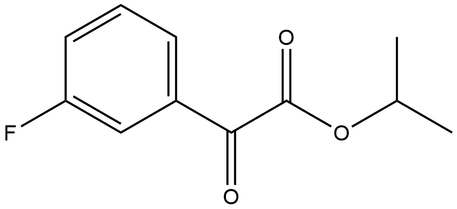 1-Methylethyl 3-fluoro-α-oxobenzeneacetate Struktur