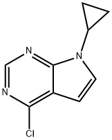 7H-Pyrrolo[2,3-d]pyrimidine, 4-chloro-7-cyclopropyl- Structure