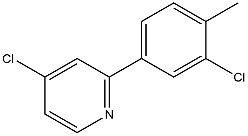 4-Chloro-2-(3-chloro-4-methylphenyl)pyridine Struktur