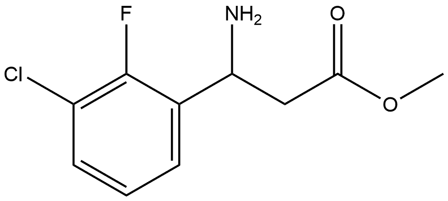 Benzenepropanoic acid, β-amino-3-chloro-2-fluoro-, methyl ester 结构式