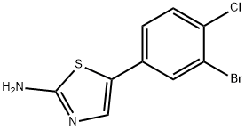 5-(3-Bromo-4-chlorophnyl)thiazol-2-amin 结构式