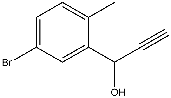 1-(5-溴-2-甲基苯基)丙-2-炔-1-醇 结构式