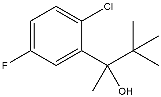 2-Chloro-α-(1,1-dimethylethyl)-5-fluoro-α-methylbenzenemethanol 结构式