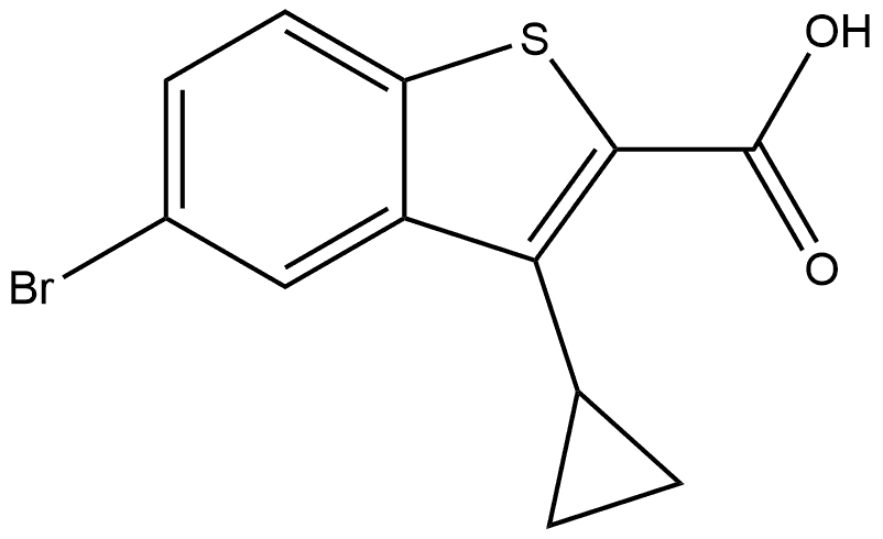 5-bromo-3-cyclopropylbenzo[b]thiophene-2-carboxylic acid Structure