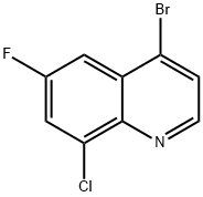4-bromo-8-chloro-6-fluoroquinoline 结构式