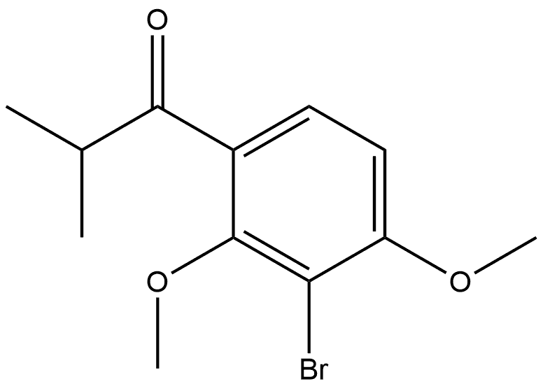 1-(3-Bromo-2,4-dimethoxyphenyl)-2-methyl-1-propanone 结构式