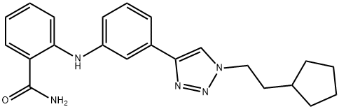 Benzamide, 2-[[3-[1-(2-cyclopentylethyl)-1H-1,2,3-triazol-4-yl]phenyl]amino]-|化合物 T23592