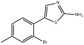 5-(2-Bromo-4-methylphenyl)thiazol-2-amine,1602992-75-5,结构式