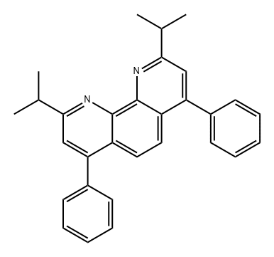 2,9-diisopropyl-4,7-diphenyl-1,10-phenanthroline 结构式