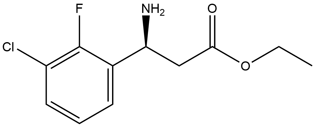 ethyl (S)-3-amino-3-(3-chloro-2-fluorophenyl)propanoate Structure