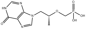 Phosphonic acid, [[(1R)-2-(1,6-dihydro-6-oxo-9H-purin-9-yl)-1-methylethoxy]methyl]- Struktur