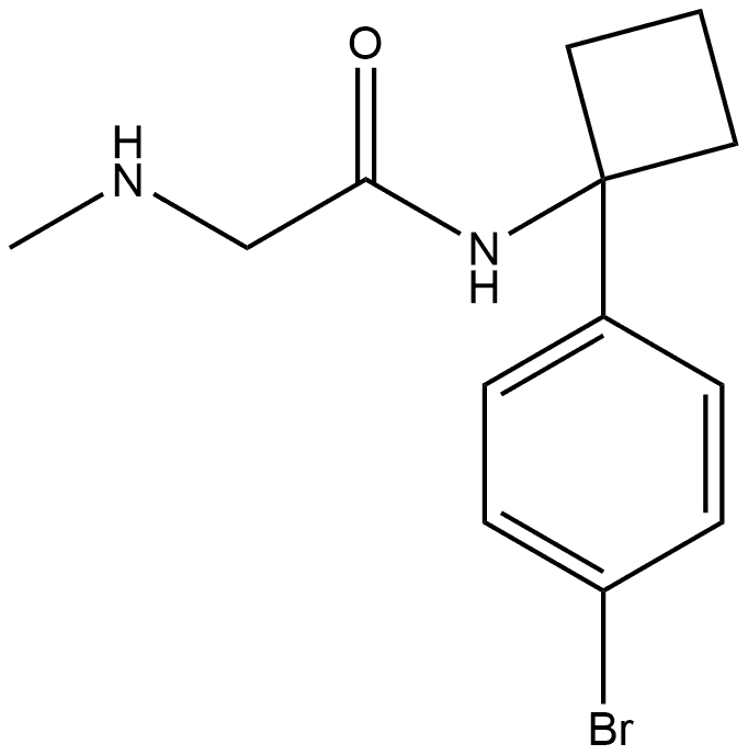 N-(1-(4-溴苯基)环丁基)-2-(甲氨基)乙酰胺 结构式