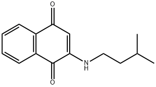 1,4-Naphthalenedione, 2-[(3-methylbutyl)amino]- Structure