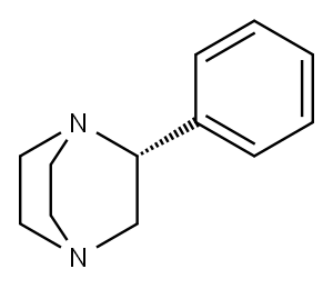 1,4-Diazabicyclo[2.2.2]octane, 2-phenyl-, (2R)- Structure