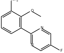 Benzenamine, 3-(5-fluoro-2-pyrimidinyl)-2-methoxy- Struktur
