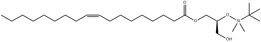 9-Octadecenoic acid (9Z)-, (2S)-2-[[(1,1-dimethylethyl)dimethylsilyl]oxy]-3-hydroxypropyl ester Struktur