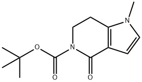 5H-Pyrrolo[3,2-c]pyridine-5-carboxylic acid, 1,4,6,7-tetrahydro-1-methyl-4-oxo-, 1,1-dimethylethyl ester Structure