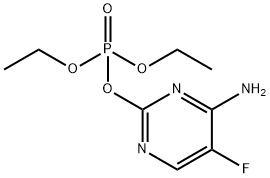4-Amino-5-fluoro-2-pyrimidinyl diethyl phosphate 结构式