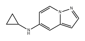 Pyrazolo[1,5-a]pyridin-5-amine, N-cyclopropyl- Structure